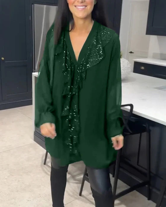 Belén - Blusa con volantes y estilo elegante