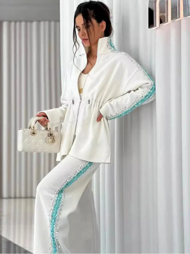 Sabina - Conjunto elegante con brillo lateral para mujer