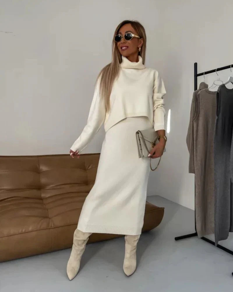 Dilia - Conjunto de punto elegante de dos piezas