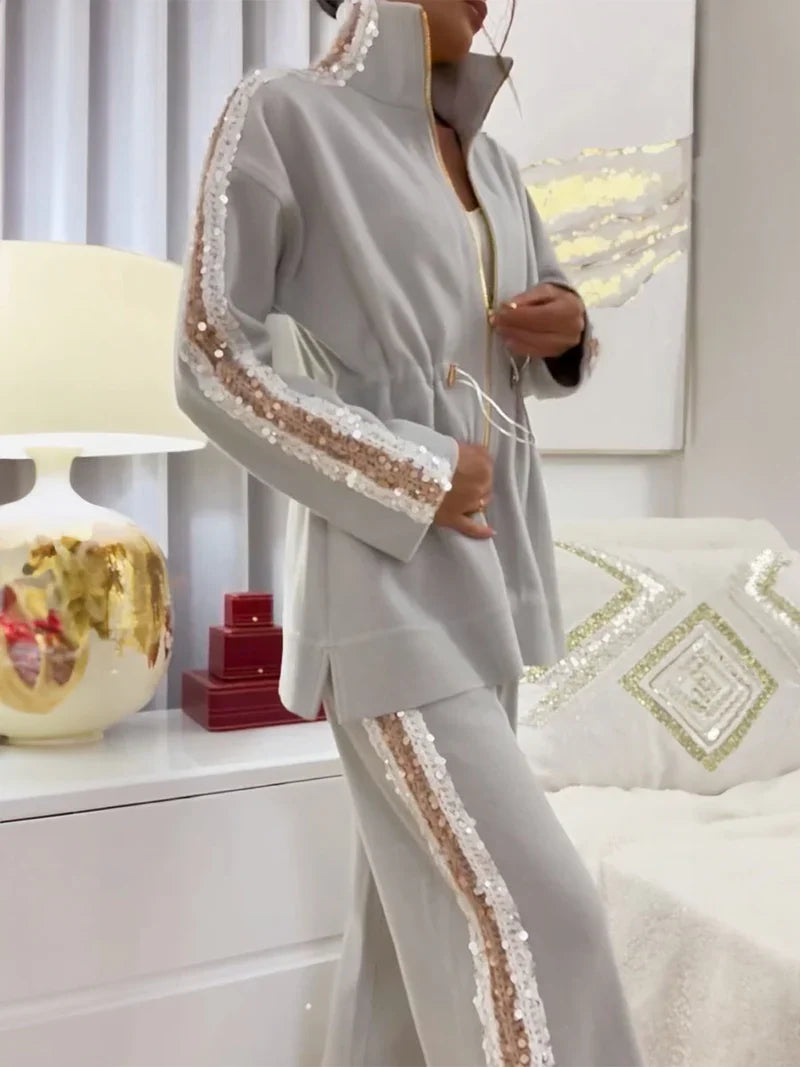 Sabina - Conjunto elegante con brillo lateral para mujer