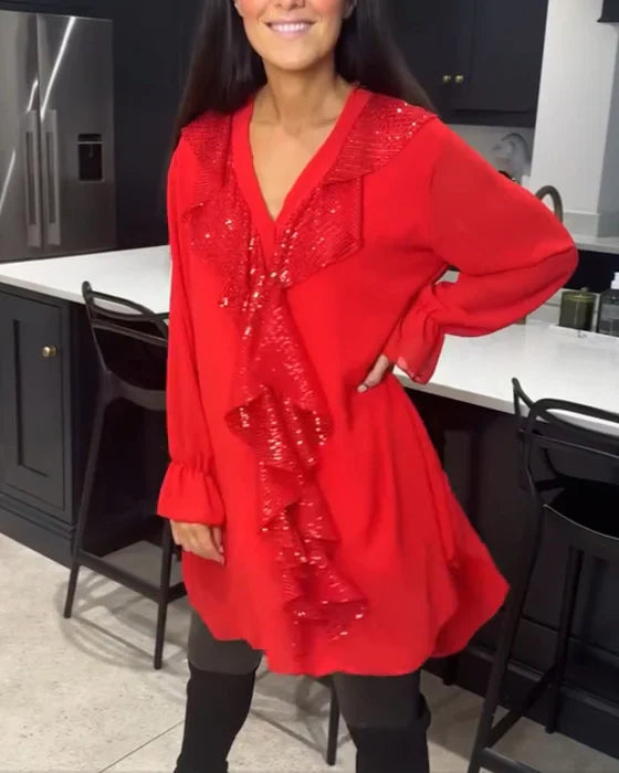 Belén - Blusa con volantes y estilo elegante