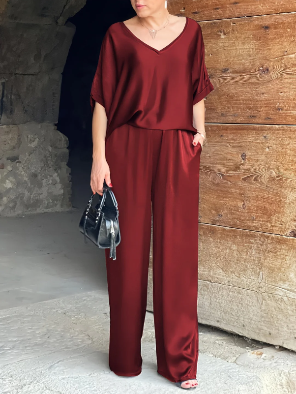 Gala™ Elegante conjunto de dos pieza con mangas cortas