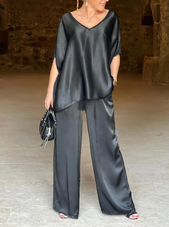 Gala™ Elegante conjunto de dos pieza con mangas cortas