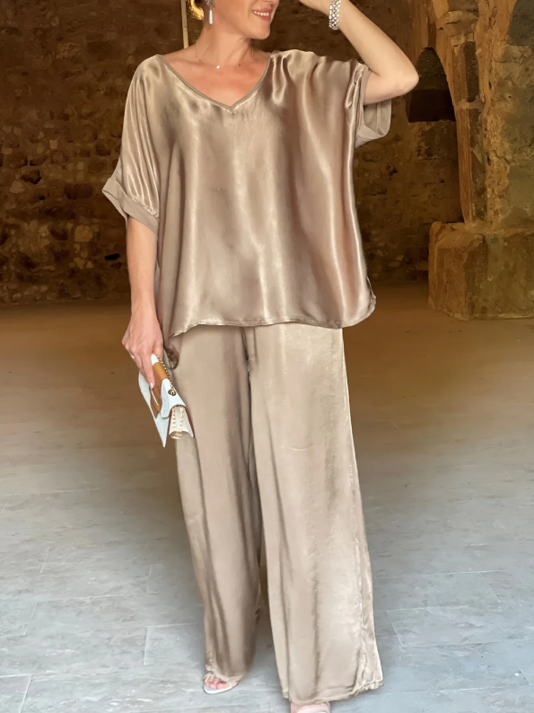 Gala™ Elegante conjunto de dos pieza con mangas cortas