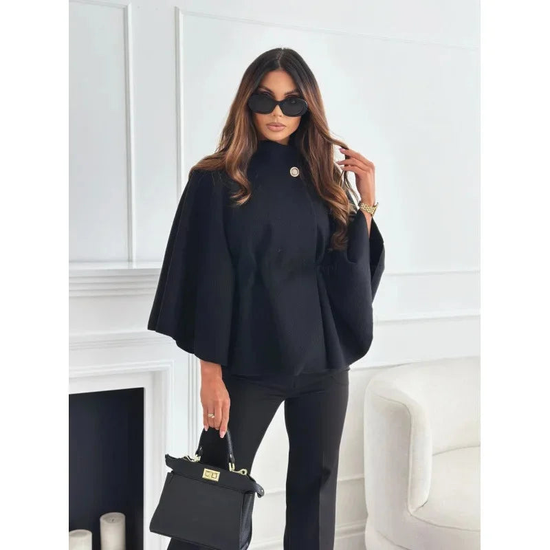 Amalia | Abrigo de Cachemir de Corte Regular con Cinturón Ajustado en la Cintura