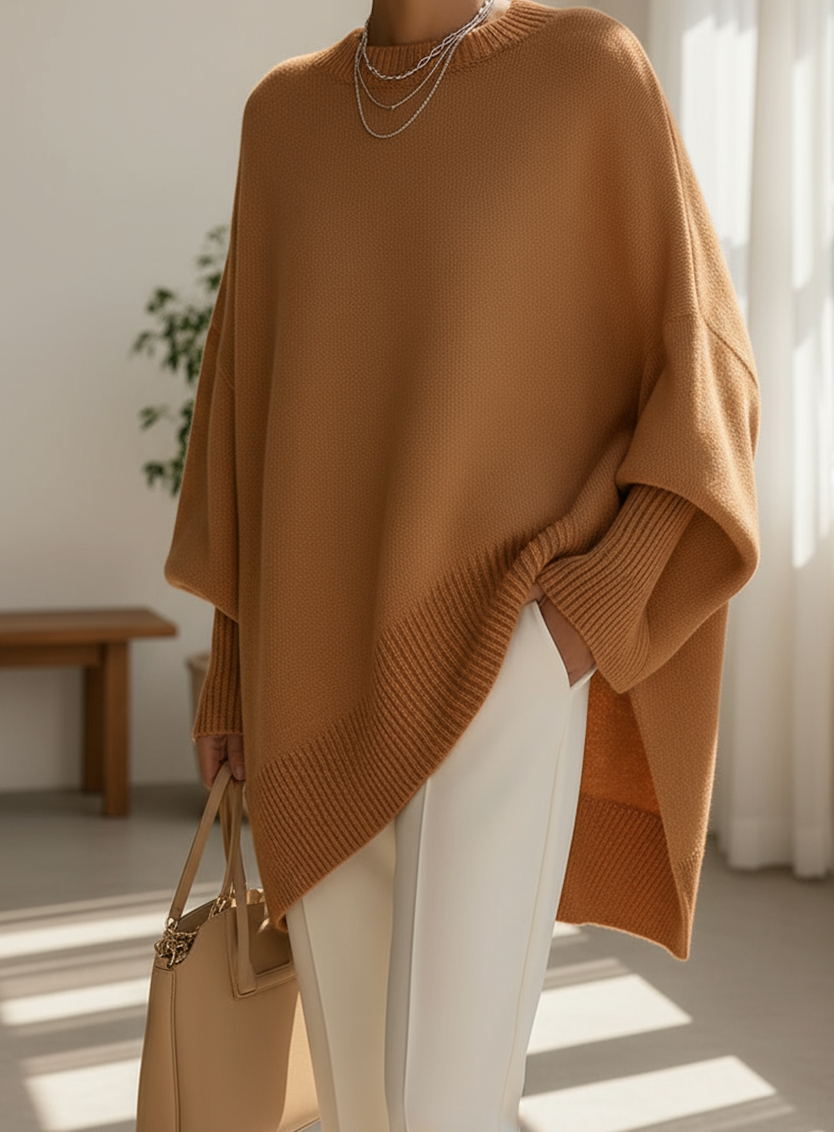 Maglione — Suéter Oversize de Lana y Cachemira | Pullover Elegante para Mujer