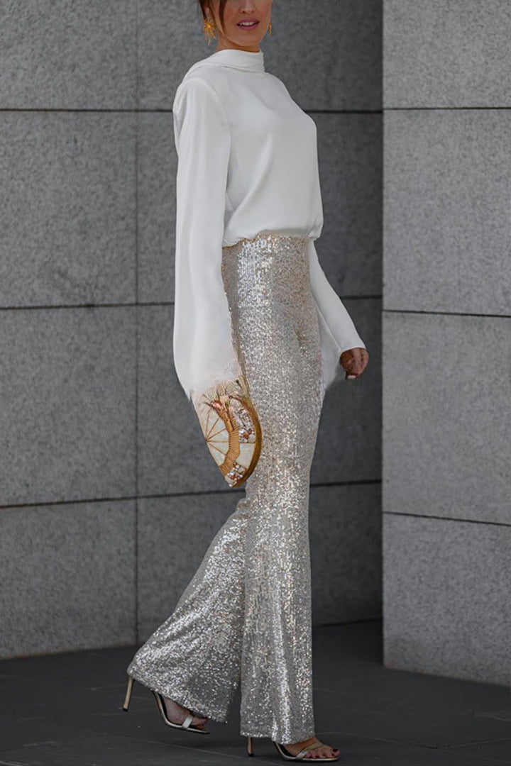 Elea - Pantalón de lentejuelas – Elegancia para fiestas y cenas especiales