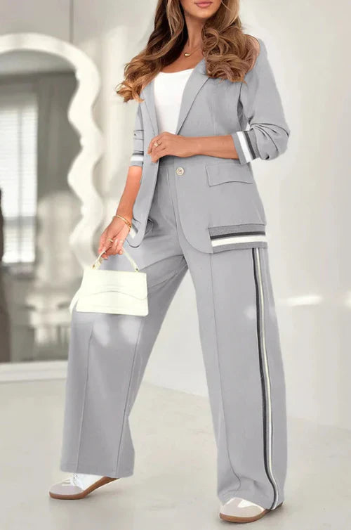 Patricia™ – Conjunto casual chic con blazer y pantalón fluido