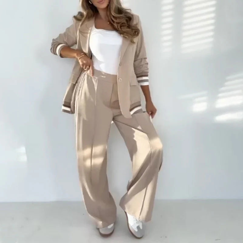 Patricia™ – Conjunto casual chic con blazer y pantalón fluido