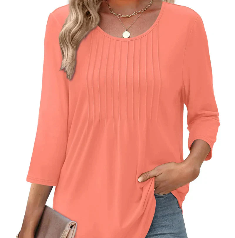 Lina™ | Blusa plisada elegante