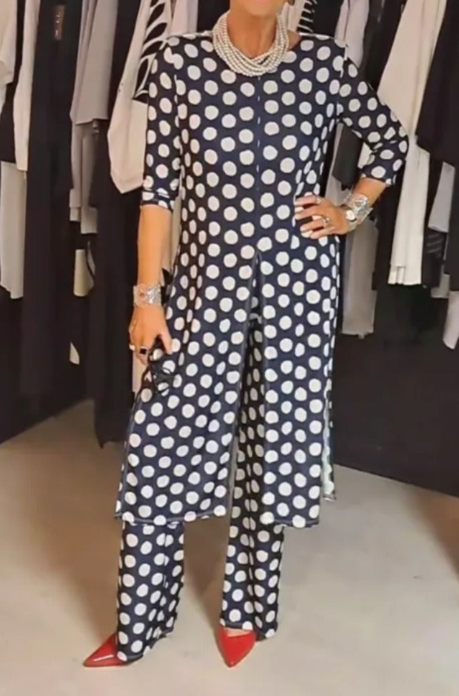 Serenata - Conjunto de dos piezas con alegres lunares