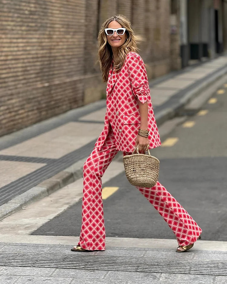 Francesca - Conjunto con estampado geométrico