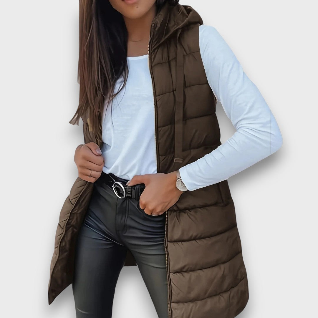 Kaira | Chaleco Largo Acolchado - Estilo Casual Chic