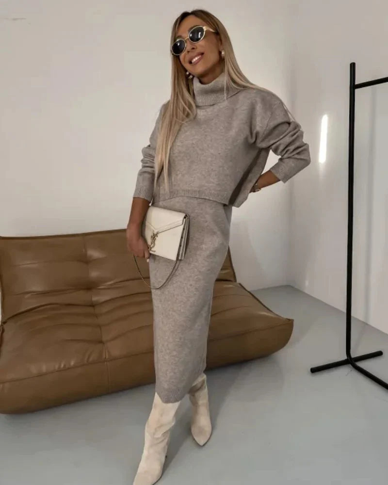 Dilia - Conjunto de punto elegante de dos piezas