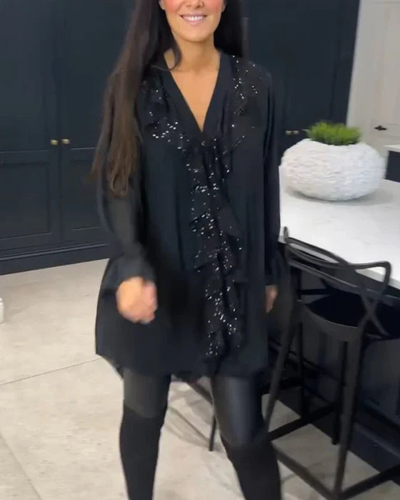 Belén - Blusa con volantes y estilo elegante