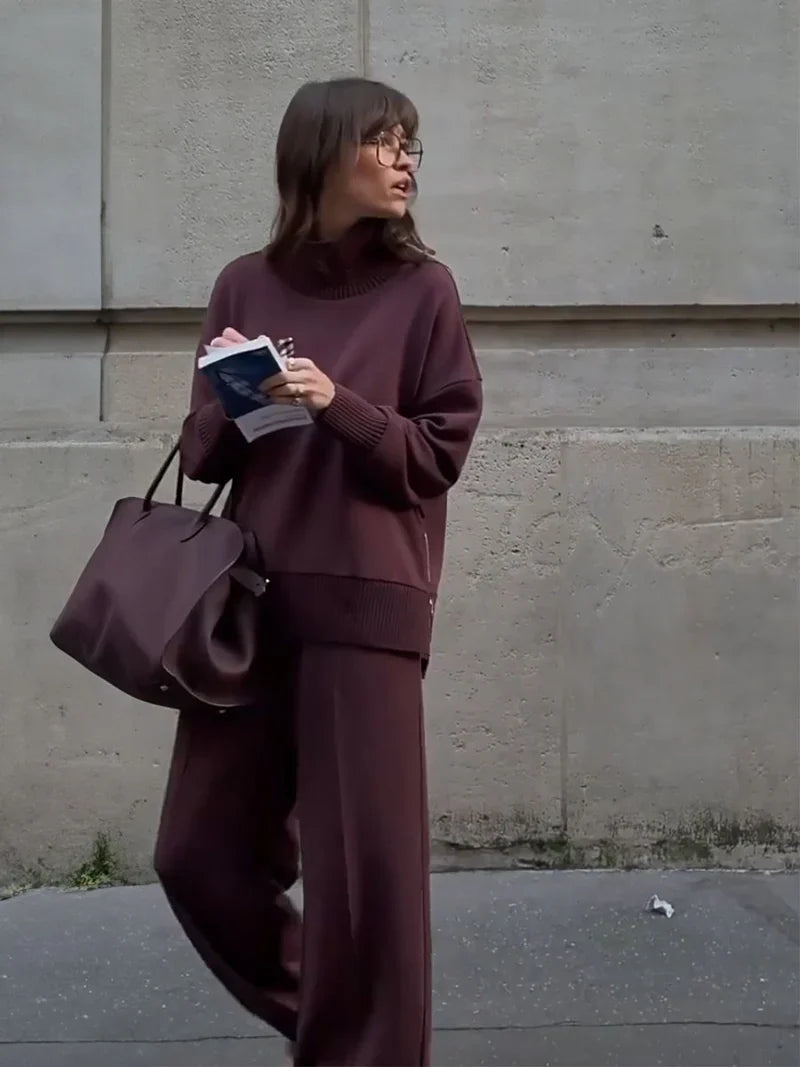 Selene - Conjunto a juego de sudadera de corte holgado