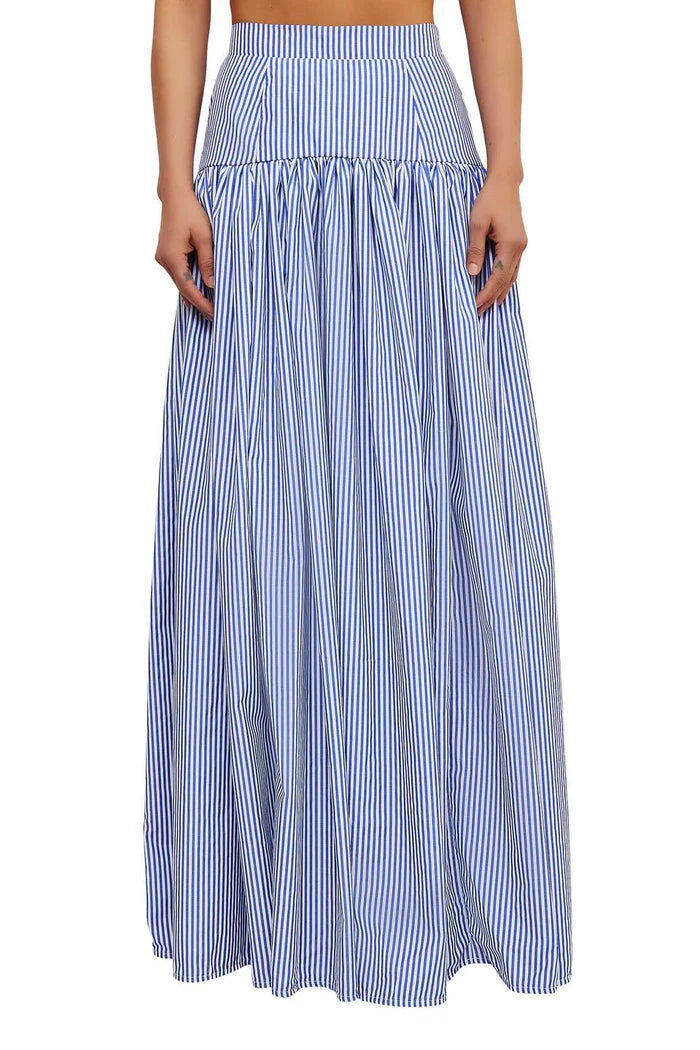 Roma - Conjunto de falda y blusa a rayas