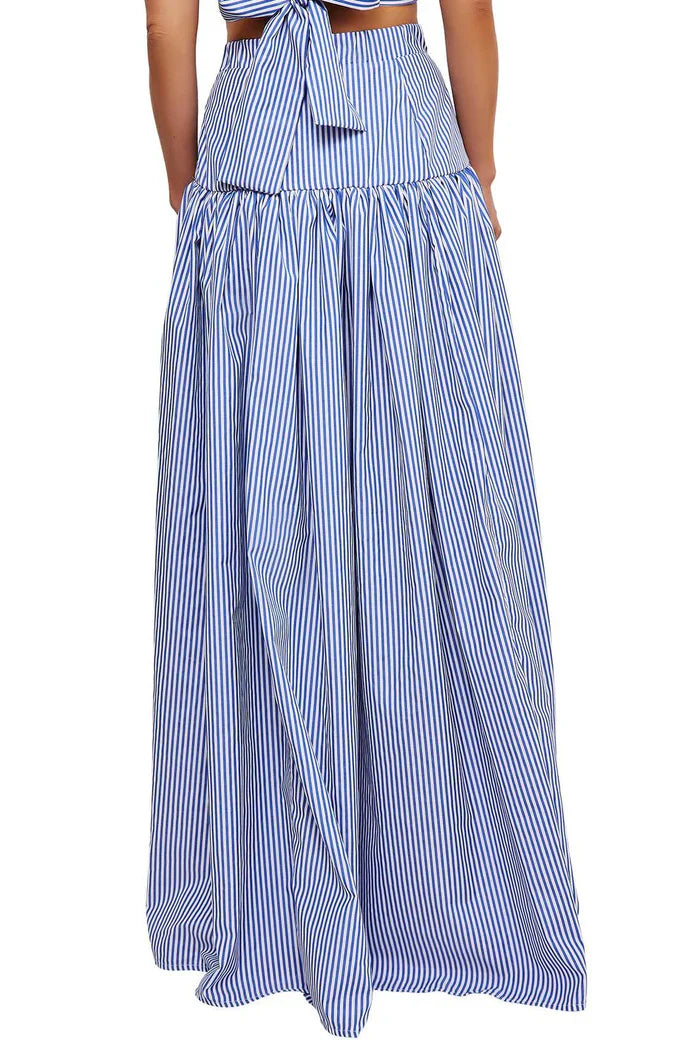 Roma - Conjunto de falda y blusa a rayas