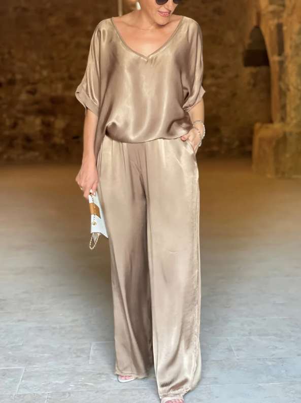 Gala™ Elegante conjunto de dos pieza con mangas cortas