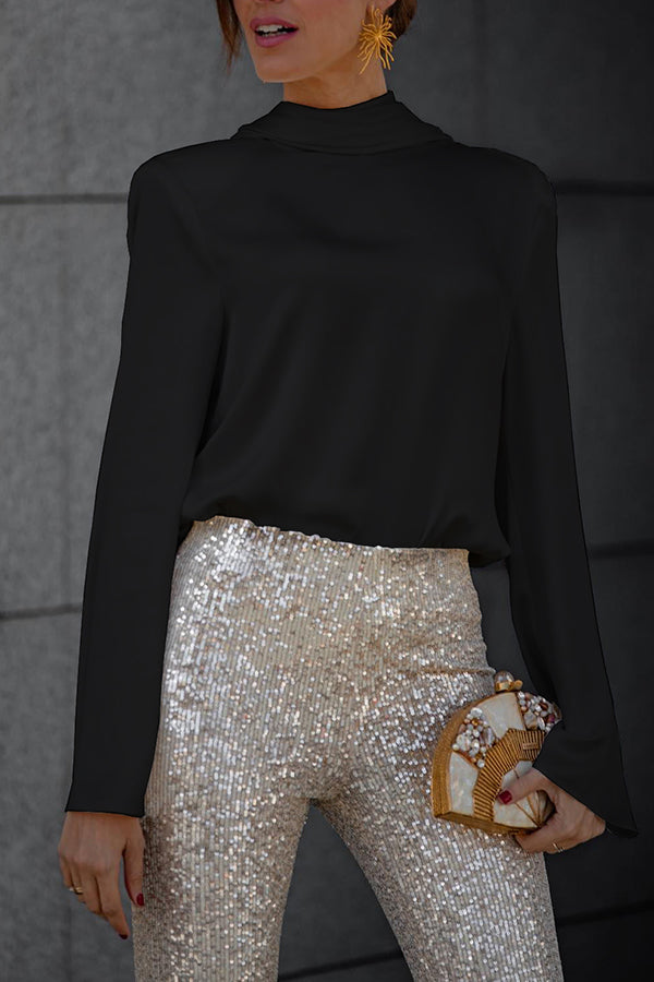 Blusa Elea – Satén & Cadena Elegante