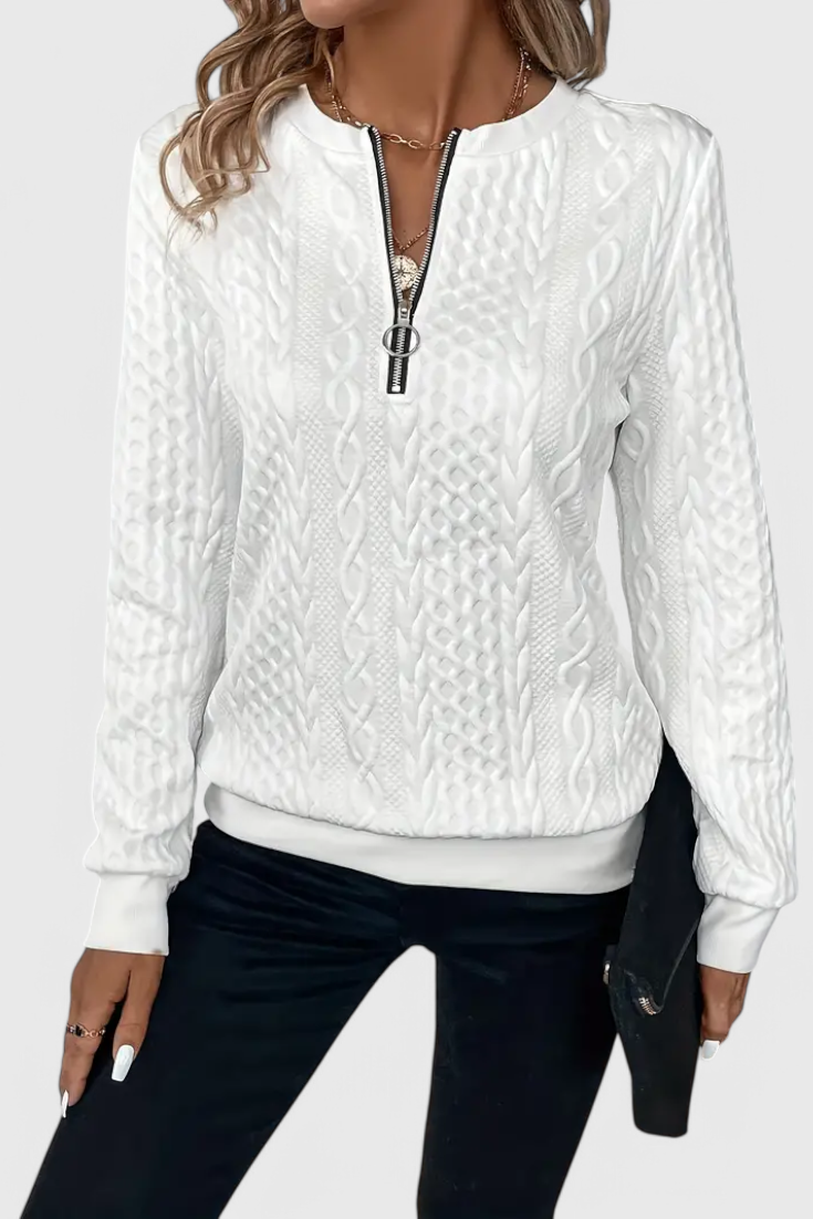 Zoey Jersey de Punto con Cremallera Suave