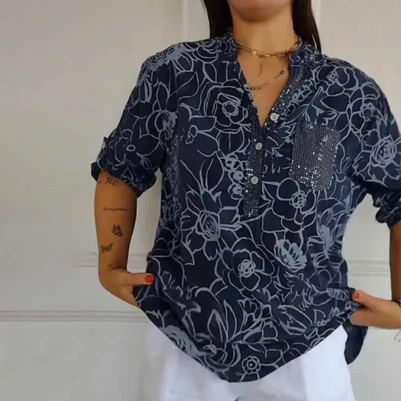 Leti - Blusa con estampado floral