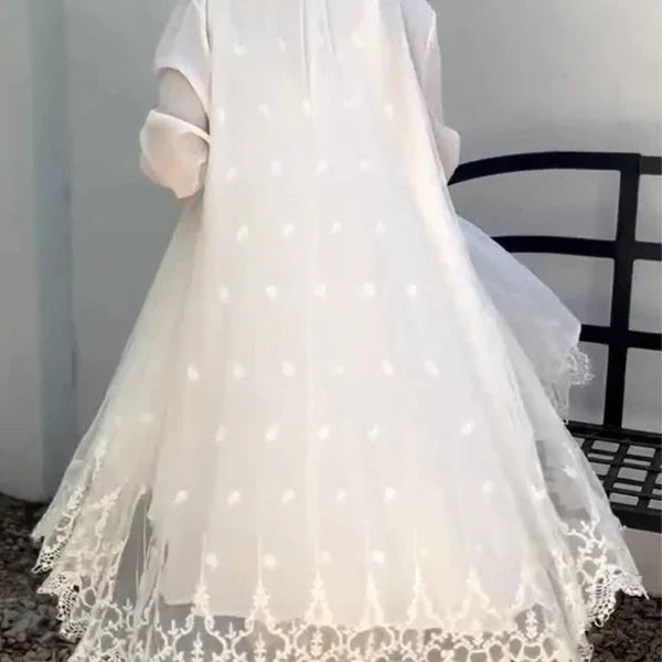 Emma™ | Conjunto bohemio de vestido y cárdigan con encaje delicado