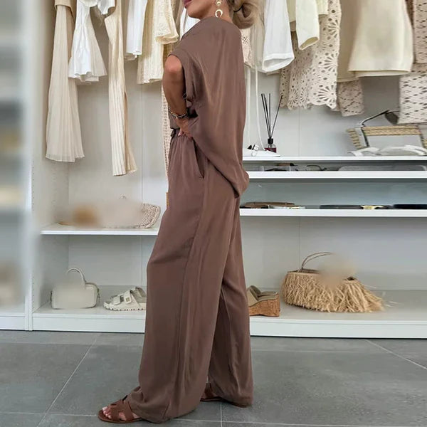 Luna - Conjunto fluido de dos piezas con diseño minimalista