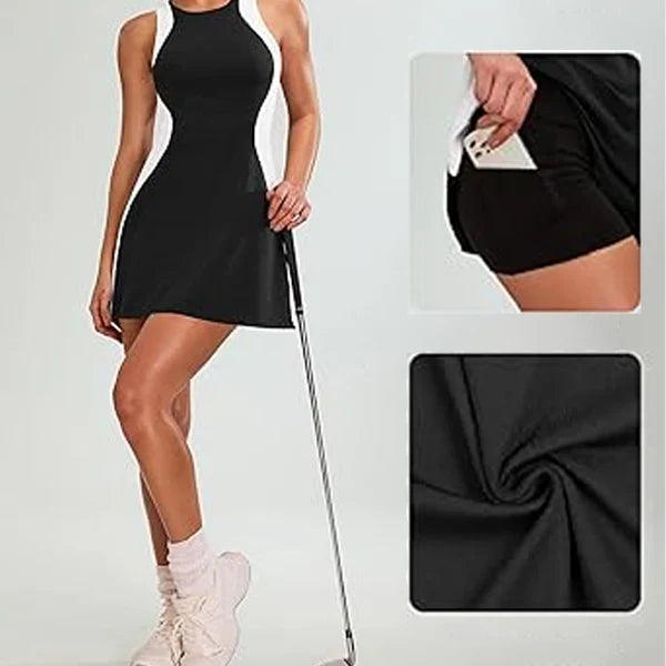 Lidia™ | Vestido deportivo con short integrado y silueta estilizada